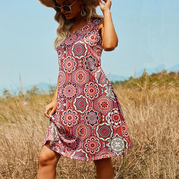 casual dresses fashion women dress retro printed ladies summer loose sleeveless soft v-neck knee-length females, Black;gray
casual dresses fashion women dress retro printed ladies summer loose sleeveless soft v-neck knee-length females, Black;gray