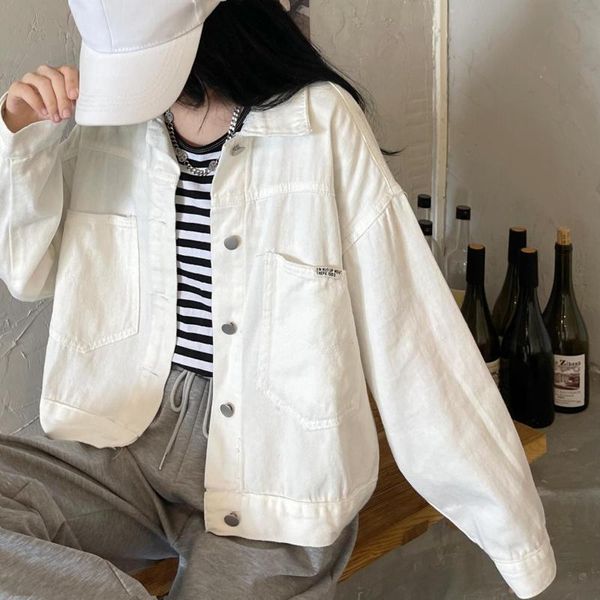 women's jackets casual all-match korean loose clothes 2021 autumn and winter ladies denim jacket oversized soild color outwear, Black;brown
women's jackets casual all-match korean loose clothes 2021 autumn and winter ladies denim jacket oversized soild color outwear, Black;brown