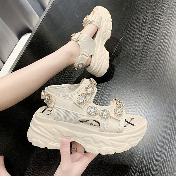 sandals white beige rhinestone hook & loop peep toe rome shoes fashion light non-slip platform 6cm wear-resisting woman flat, Black
sandals white beige rhinestone hook & loop peep toe rome shoes fashion light non-slip platform 6cm wear-resisting woman flat, Black