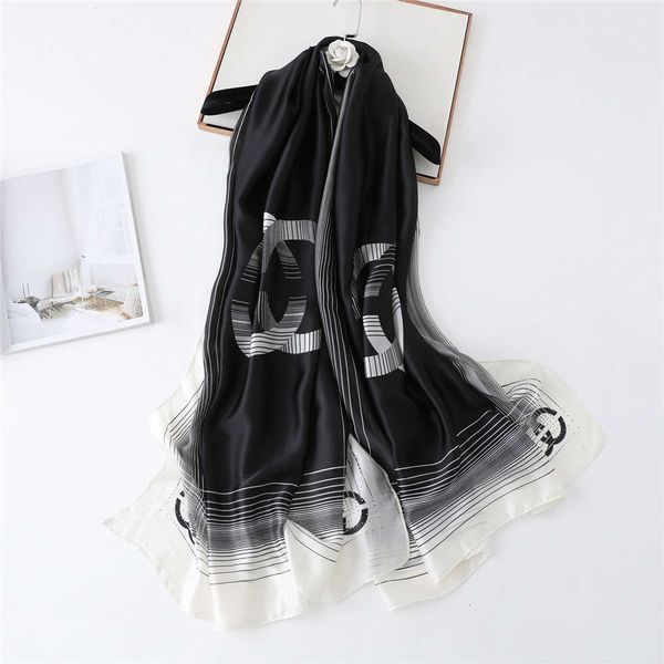 spring and autumn new trend temperament silk casual scarf net red decorative shawl sun protection beach towel, Blue;black
spring and autumn new trend temperament silk casual scarf net red decorative shawl sun protection beach towel, Blue;black