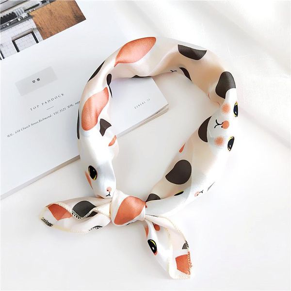 scarves lovely square silk scarf small neck women fashion office lady hair band foulard hand kerchief female bandana 2021, Blue;gray
scarves lovely square silk scarf small neck women fashion office lady hair band foulard hand kerchief female bandana 2021, Blue;gray