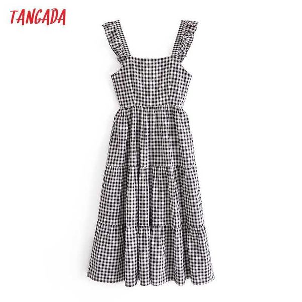 tangada fashion plaid print strap backless dresses for women female casual beach dress 3w115 210609, Black;gray
tangada fashion plaid print strap backless dresses for women female casual beach dress 3w115 210609, Black;gray