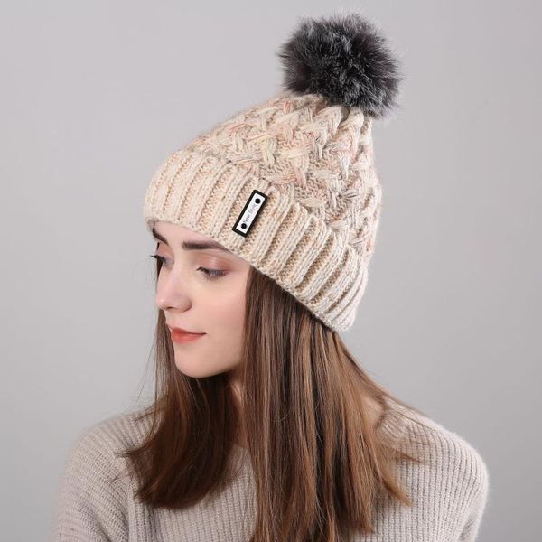 new womens winter knitted beanie hat with faux fur pom warm knit skull cap beanies for girl ski chunky cable thick lining hats, Blue;gray
new womens winter knitted beanie hat with faux fur pom warm knit skull cap beanies for girl ski chunky cable thick lining hats, Blue;gray