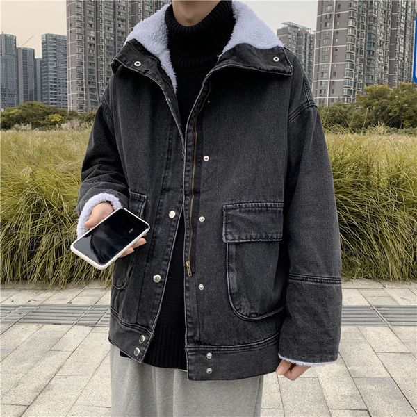 2021 new winter plus veet thick jacket men's warm fashion casual lamb fur men korean short denim coat mens clothes m-2xl uwbv, Black
2021 new winter plus veet thick jacket men's warm fashion casual lamb fur men korean short denim coat mens clothes m-2xl uwbv, Black