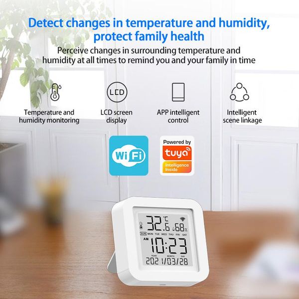 smart home control tuya wifi temperature humidity sensor indoor usb hygrometer thermometer with lcd display real time update
smart home control tuya wifi temperature humidity sensor indoor usb hygrometer thermometer with lcd display real time update