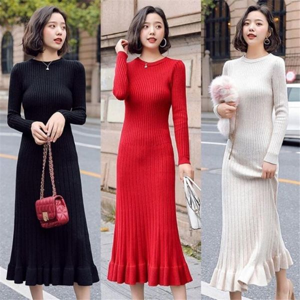 casual dresses autumn solid knitted mermaid dress women winter korea bottoming long elasticity knit vestidos mujer, Black;gray
casual dresses autumn solid knitted mermaid dress women winter korea bottoming long elasticity knit vestidos mujer, Black;gray