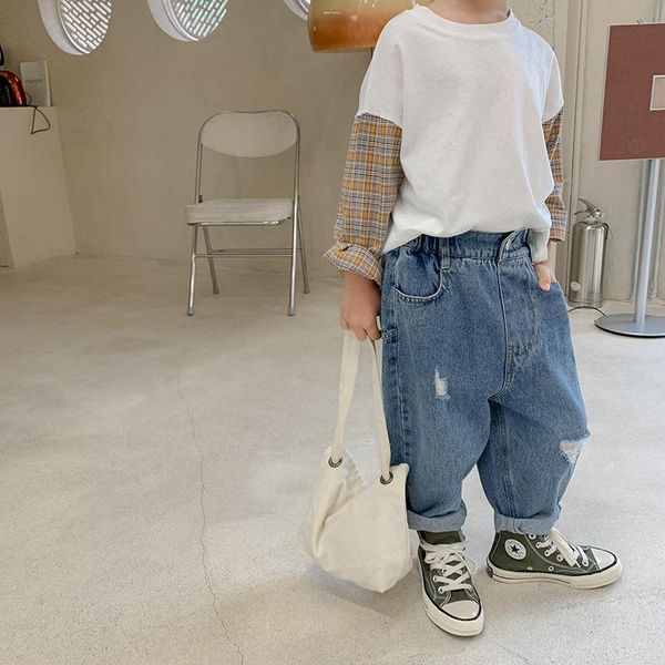 jeans 2021 spring autumn girls boys casual hole pant baby kids children denim trousers, Blue
jeans 2021 spring autumn girls boys casual hole pant baby kids children denim trousers, Blue