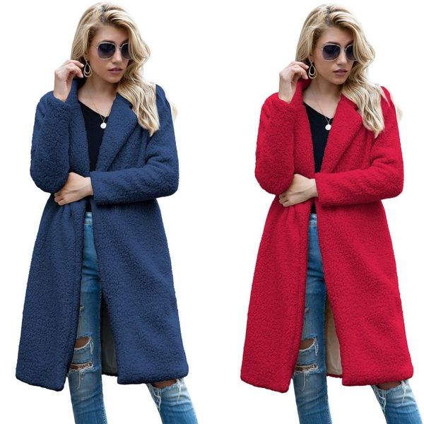 women's wool & blends autumn winter women mid-length jackets casual warm teddy bear coat ladies fur fashion female solid color plush ov, Black
women's wool & blends autumn winter women mid-length jackets casual warm teddy bear coat ladies fur fashion female solid color plush ov, Black