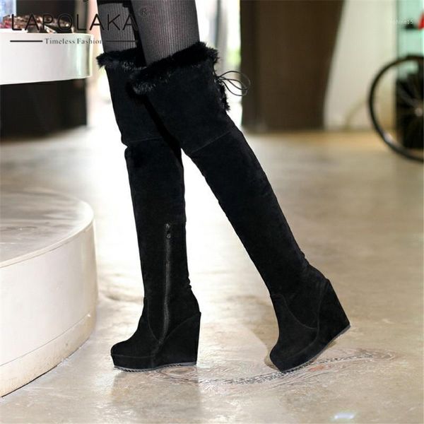 boots 2021 brand design warm winter snow woman shoes wedge high heels platform zipper concise plush thigh female1, Black
boots 2021 brand design warm winter snow woman shoes wedge high heels platform zipper concise plush thigh female1, Black