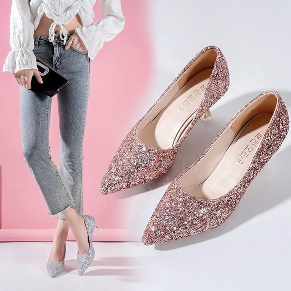 dress shoes 2021 high thin heels women pumps bling wedding bridal classic 5.5cm evening party crystal big size 41 42, Black
dress shoes 2021 high thin heels women pumps bling wedding bridal classic 5.5cm evening party crystal big size 41 42, Black
