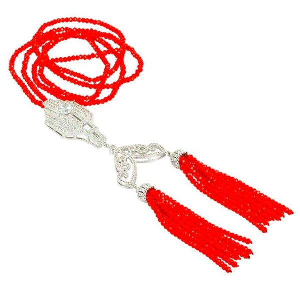 pendant necklaces 2021 fashion bohemia style tassel necklace silver color charm pave with rhinestone crystal double tassels glass beads
pendant necklaces 2021 fashion bohemia style tassel necklace silver color charm pave with rhinestone crystal double tassels glass beads