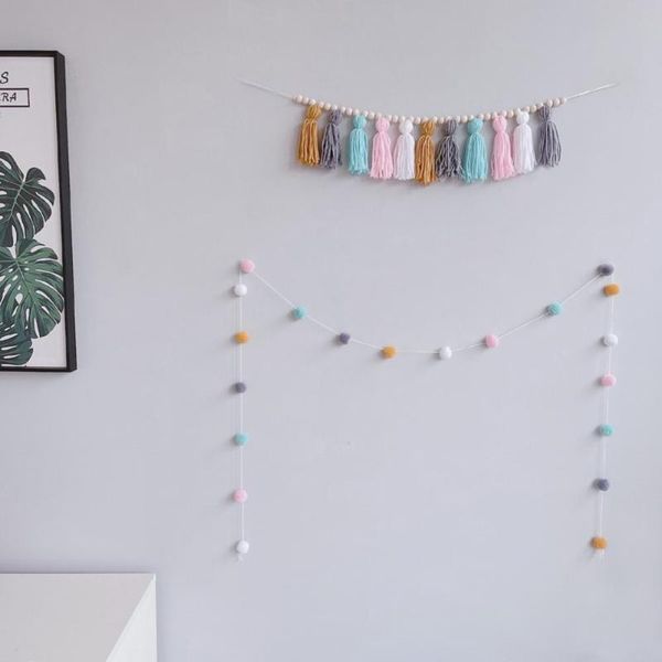 party decoration woolen yarn 1 set modern crochet tassels garland soft wall hanging art eye-catching for
party decoration woolen yarn 1 set modern crochet tassels garland soft wall hanging art eye-catching for