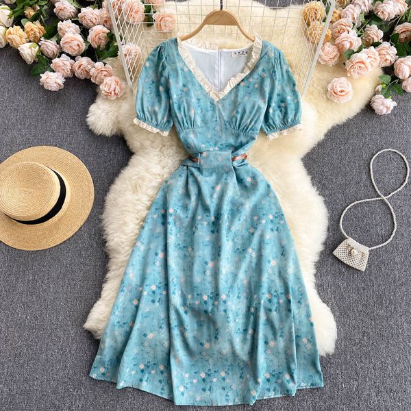 women printing lace ruffles dress v-neck short sleeve arrivals lady temperament fashion spring summer 11d551 210525, Black;gray
women printing lace ruffles dress v-neck short sleeve arrivals lady temperament fashion spring summer 11d551 210525, Black;gray