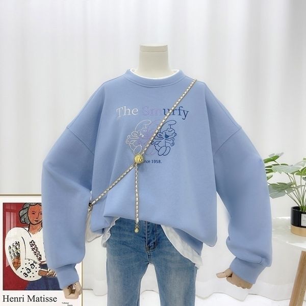 2021 autumn new large embroidered letter dwarf fake two casual loose long sleeve women's sweater 1575, Black
2021 autumn new large embroidered letter dwarf fake two casual loose long sleeve women's sweater 1575, Black