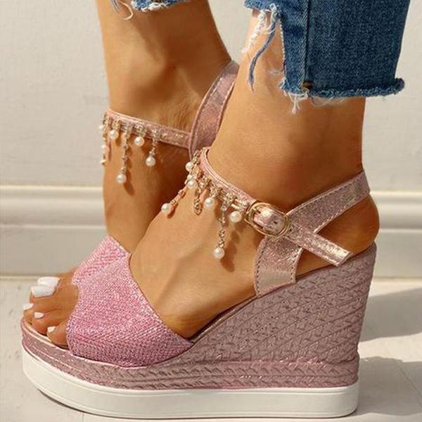 ins platform sandals women summer open toe party dress sandals ladies pearl high wedges shoes, Black
ins platform sandals women summer open toe party dress sandals ladies pearl high wedges shoes, Black
