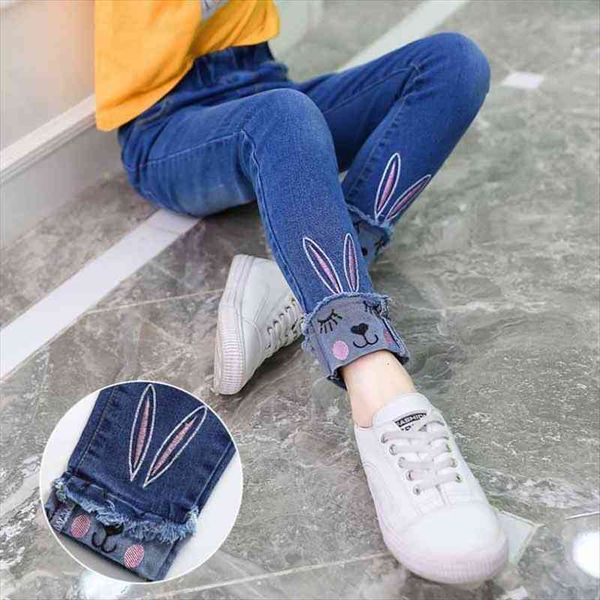 spring autumn girls cartoon rabbit jeans kids embroidery denim pants girls jeans teenage pants for 3-12 years, Blue
spring autumn girls cartoon rabbit jeans kids embroidery denim pants girls jeans teenage pants for 3-12 years, Blue