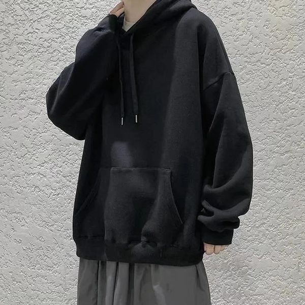 men's hoodies & sweatshirts hoodie japanese set head ins 100 match hooded harajuku male lazy temperament youth trend pure color art, Black
men's hoodies & sweatshirts hoodie japanese set head ins 100 match hooded harajuku male lazy temperament youth trend pure color art, Black