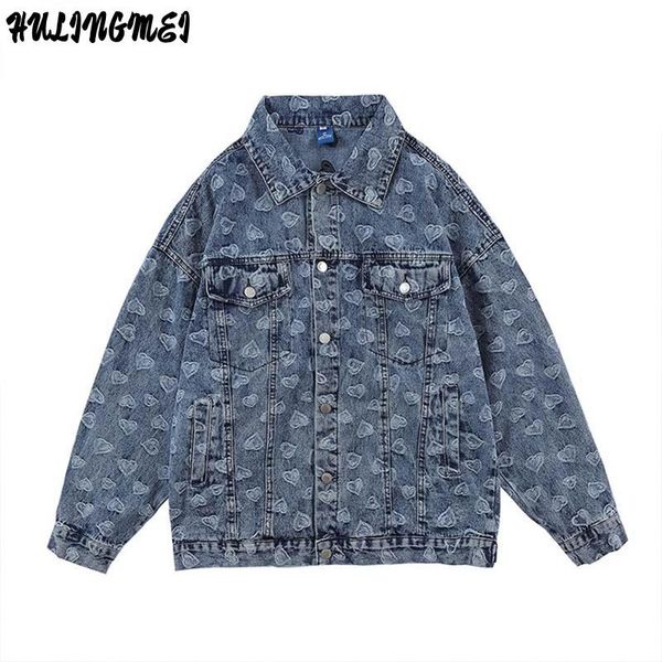 women's jackets hlm men's blue denim jacquard love graphics casual jacket 2021 spring and autumn fashion loose oversize couple jea, Black;brown
women's jackets hlm men's blue denim jacquard love graphics casual jacket 2021 spring and autumn fashion loose oversize couple jea, Black;brown