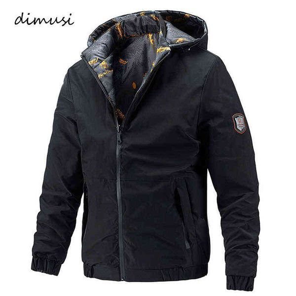 dimusi autumn men's bomber jackets fashion both-side wear hooded coats casual outwear windbreaker baseball jackets man clothing y1122, Black;brown
dimusi autumn men's bomber jackets fashion both-side wear hooded coats casual outwear windbreaker baseball jackets man clothing y1122, Black;brown