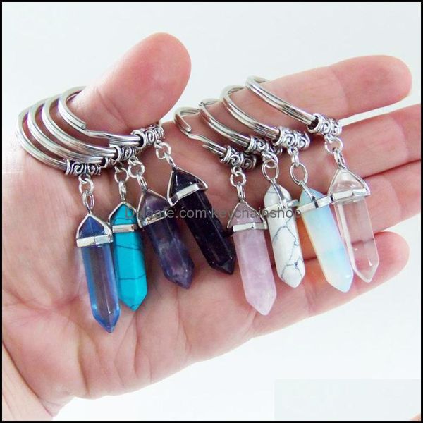 keychains fashion aessories chakra hexagon prism natural stone keychain key ring handbag hangs jewelry gift drop delivery 2021 5ksgl, Silver
keychains fashion aessories chakra hexagon prism natural stone keychain key ring handbag hangs jewelry gift drop delivery 2021 5ksgl, Silver