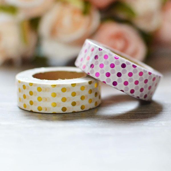 decorative tape gold foil polka dot papeleria planner accessories scrapbook japanese school supplies masking washi tape
decorative tape gold foil polka dot papeleria planner accessories scrapbook japanese school supplies masking washi tape