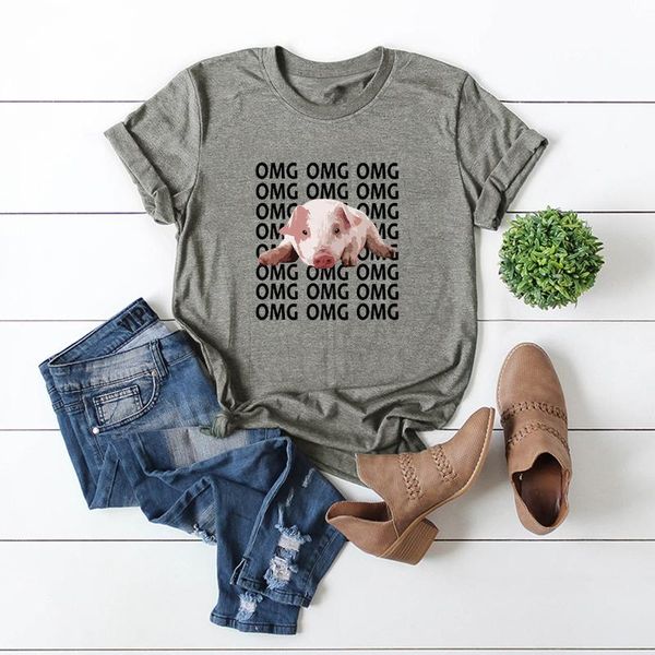 women's t-shirt women t-shirts 100% cotton graphic tees plus size short sleeve female funny omg pig printed shirt tee casual clothes, White
women's t-shirt women t-shirts 100% cotton graphic tees plus size short sleeve female funny omg pig printed shirt tee casual clothes, White