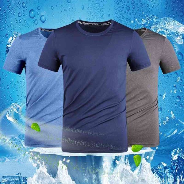 summer men's sports t-shirt short fitness running training clothes tights quick dry half sleeve, Gray
summer men's sports t-shirt short fitness running training clothes tights quick dry half sleeve, Gray