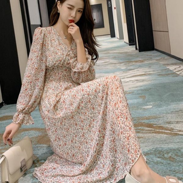 casual dresses floral print french chiffon retro n style dress women summer elegant slim female high street robe vestidos, Black;gray
casual dresses floral print french chiffon retro n style dress women summer elegant slim female high street robe vestidos, Black;gray