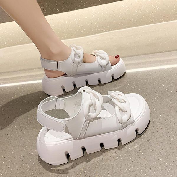 sandals thick-soled non-slip wear-resistant solid color simple ladies sports summer trend fashion chain roman shoes large size40, Black
sandals thick-soled non-slip wear-resistant solid color simple ladies sports summer trend fashion chain roman shoes large size40, Black