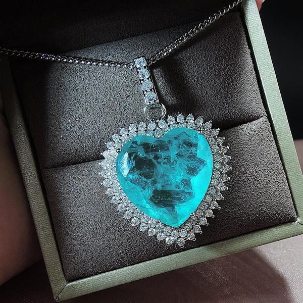 pendant necklaces eyika gorgeous vintage blue green fusion crystal heart big necklace zircon silver color sweater chain women jewelry
pendant necklaces eyika gorgeous vintage blue green fusion crystal heart big necklace zircon silver color sweater chain women jewelry