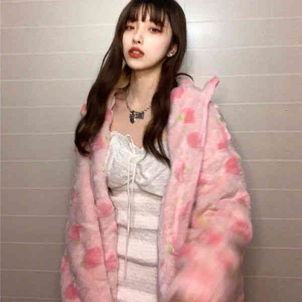 women's fur & faux chique bonito rosa doce pêssego de pelúcia grosso quente zÃper com capuz jaquetas feminino outono harajuku oversize, Black
women's fur & faux chique bonito rosa doce pêssego de pelúcia grosso quente zÃper com capuz jaquetas feminino outono harajuku oversize, Black