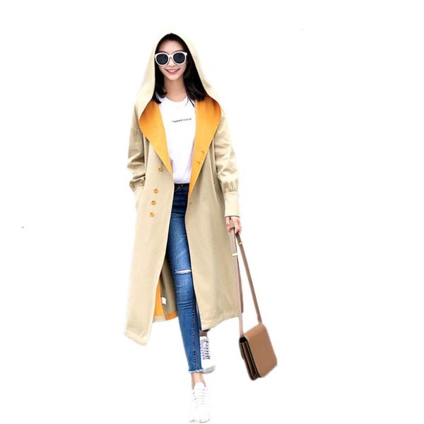 women's trench coats women windbreaker cotton hood fight receiving waist was thin pocket single-breasted holiday casual, Tan;black
women's trench coats women windbreaker cotton hood fight receiving waist was thin pocket single-breasted holiday casual, Tan;black