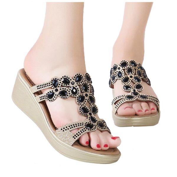 jaycosin women summer slipper sandals fashion hgih heels open toe crystal sandals ladies rhinestone bohemia beach flip flops 311, Black
jaycosin women summer slipper sandals fashion hgih heels open toe crystal sandals ladies rhinestone bohemia beach flip flops 311, Black