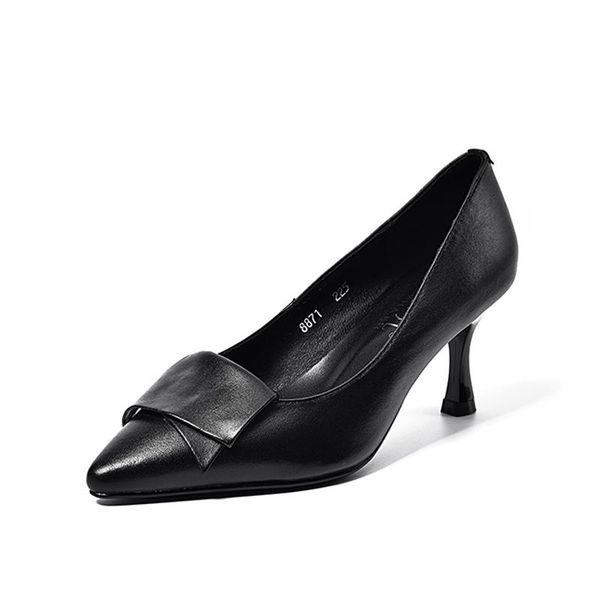 dress shoes 2021 genuine leather women's high heels pump pointed toe soft comfortable, Black
dress shoes 2021 genuine leather women's high heels pump pointed toe soft comfortable, Black