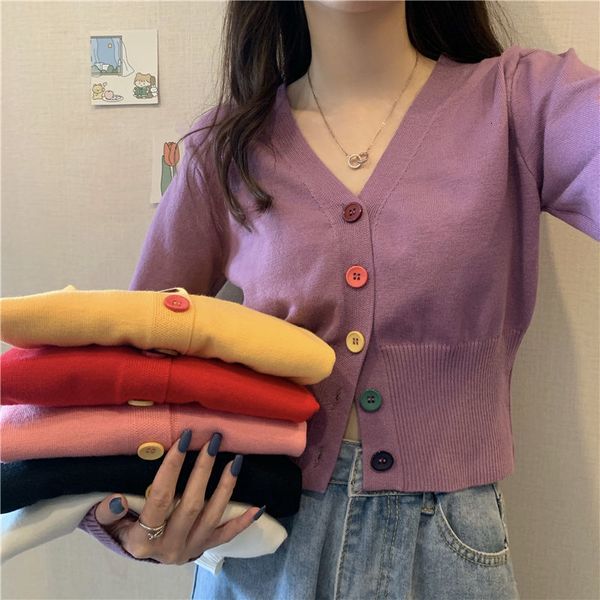 women's knits & tees korean crocheted sweater cardigans for woman 2021 long sleeve oversized mesh short cropped ladies'sweater v n, White
women's knits & tees korean crocheted sweater cardigans for woman 2021 long sleeve oversized mesh short cropped ladies'sweater v n, White