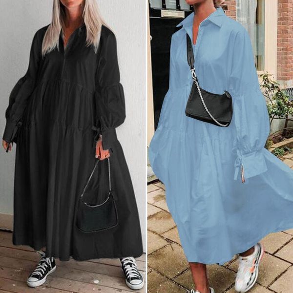 casual dresses plus size stylish solid ruff shirt dress women autumn sundress zanzea puff sleeve maxi vestidos female button lapel robe, Black;gray
casual dresses plus size stylish solid ruff shirt dress women autumn sundress zanzea puff sleeve maxi vestidos female button lapel robe, Black;gray