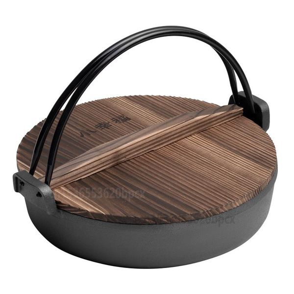 pans japanese style cast iron pot household uncoated non-stick saucepan with wooden cover portable multi-function soup
pans japanese style cast iron pot household uncoated non-stick saucepan with wooden cover portable multi-function soup