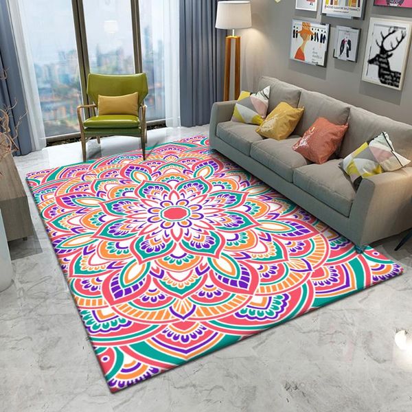 carpets fashionable bohemian style mandala pattern carpet non-slip bath mat soft fluffy flannel living room bedroom decorative 
carpets fashionable bohemian style mandala pattern carpet non-slip bath mat soft fluffy flannel living room bedroom decorative
