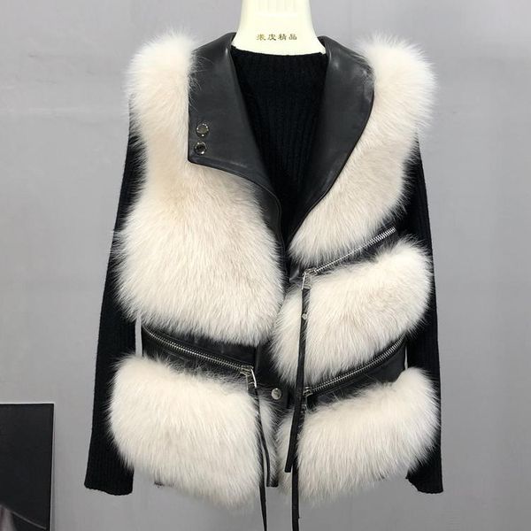 women's fur & faux women winter real vest with genuine sheep leather 2021 fashion slim jackets sleeveless female, Black
women's fur & faux women winter real vest with genuine sheep leather 2021 fashion slim jackets sleeveless female, Black