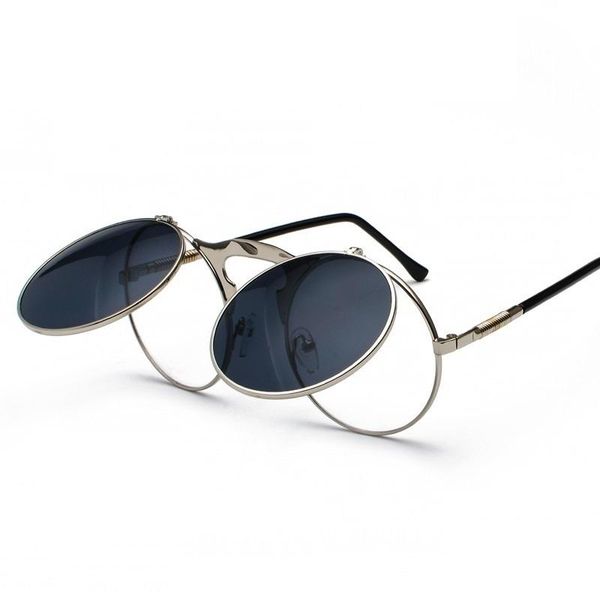 steampunk round sunglasses women men metal vintage flip circular double lens sun glasses style circle shades gafas oculos de s, White;black
steampunk round sunglasses women men metal vintage flip circular double lens sun glasses style circle shades gafas oculos de s, White;black