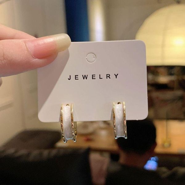 hoop & huggie origin summer minimalist white metallic earring for women temperament gold color jewelry pendientes, Golden;silver
hoop & huggie origin summer minimalist white metallic earring for women temperament gold color jewelry pendientes, Golden;silver
