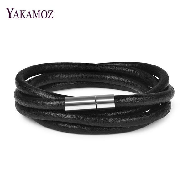 charm bracelets yakamoz stylish men's chain link black genuine leather cuff wrap bracelet for men wristband rope male jewelry boy gift, Golden;silver
charm bracelets yakamoz stylish men's chain link black genuine leather cuff wrap bracelet for men wristband rope male jewelry boy gift, Golden;silver