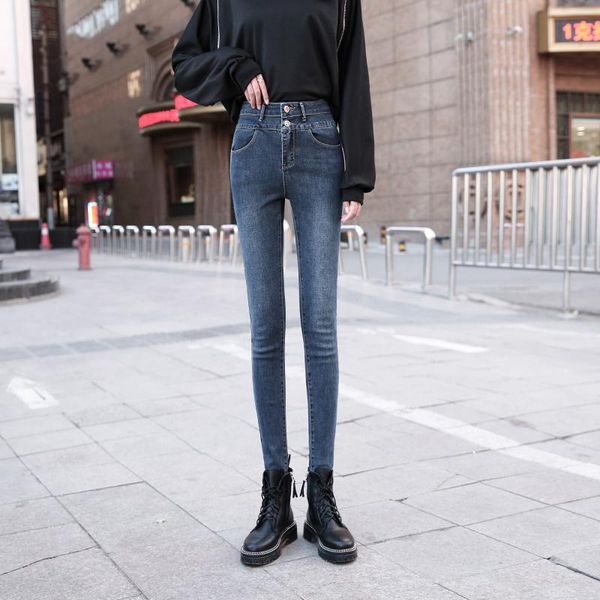 women's jeans high waist elastic vintage 2021 fashion skinny slim washed trousers female denim clothing full length pencil pants, Blue
women's jeans high waist elastic vintage 2021 fashion skinny slim washed trousers female denim clothing full length pencil pants, Blue