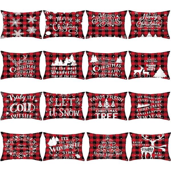 cushion/decorative pillow christmas red plaid pillowcover 30*50cm letter printed rrectangle polyester pillowcase throw pillows home decor cu
cushion/decorative pillow christmas red plaid pillowcover 30*50cm letter printed rrectangle polyester pillowcase throw pillows home decor cu