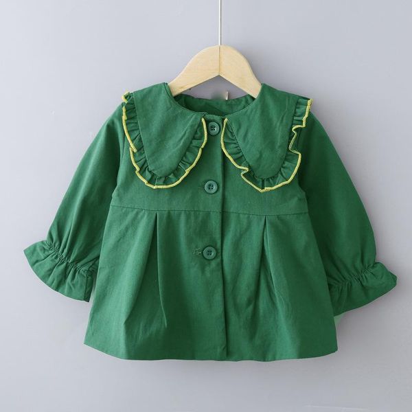 girls spring jacket korean version of the ruffled lapel cardigan all-match solid color doll top, Blue;gray
girls spring jacket korean version of the ruffled lapel cardigan all-match solid color doll top, Blue;gray
