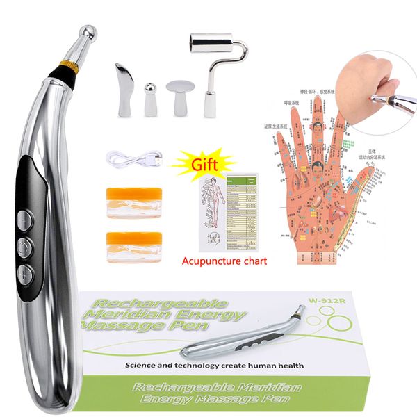 usb rechargeable acupuncture pen 5-head laser meridian energy massage pen massager for body face neck leg therapy health care
usb rechargeable acupuncture pen 5-head laser meridian energy massage pen massager for body face neck leg therapy health care