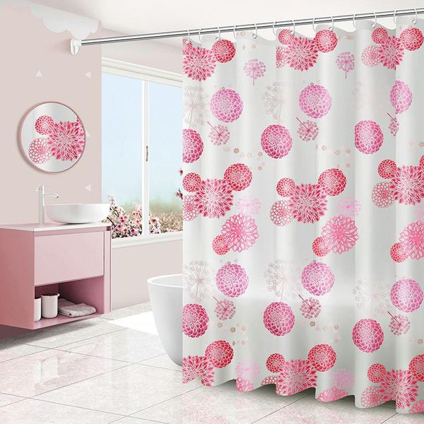 cherry pink round flowers shower curtain set with 12 hooks white bathroom decoration
cherry pink round flowers shower curtain set with 12 hooks white bathroom decoration