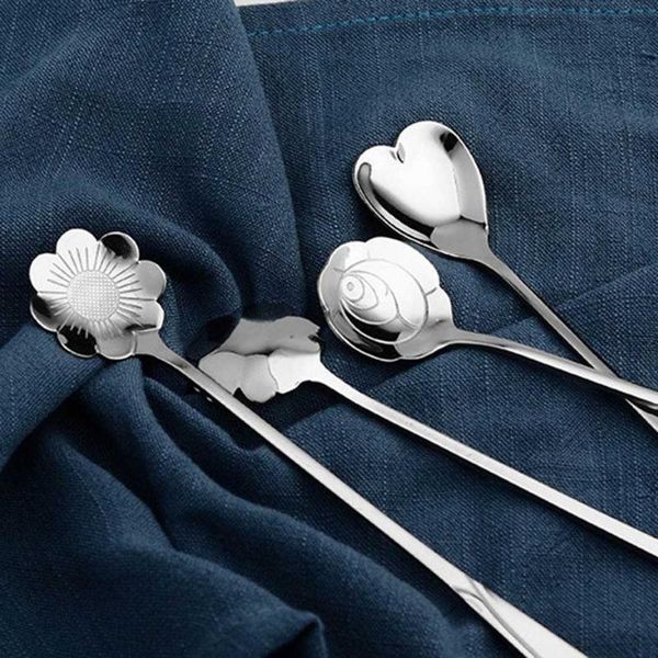spoons flower petal spoon long handle stainless steel stirring ice cream dessert tea drinking tools kitchen gadget
spoons flower petal spoon long handle stainless steel stirring ice cream dessert tea drinking tools kitchen gadget