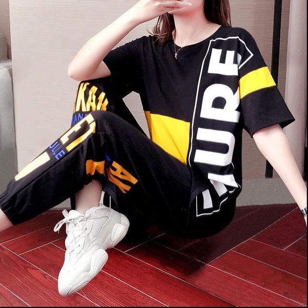 single piecesports suit female 2021 summer casual korean version of womens costumes fashion short sleeve two piece set women, Gray
single piecesports suit female 2021 summer casual korean version of womens costumes fashion short sleeve two piece set women, Gray
