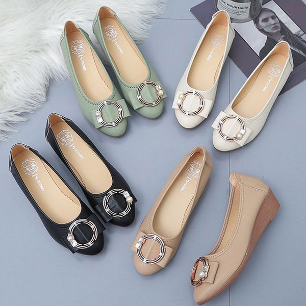 Spring Autumn 3cm Mid Heels Women Wedges Boat Shoes Pearl Slip on Shoes Woman Pumps Black Office Lady Shoes Black Beige 8675NDress, Green
Spring Autumn 3cm Mid Heels Women Wedges Boat Shoes Pearl Slip on Shoes Woman Pumps Black Office Lady Shoes Black Beige 8675NDress, Green
